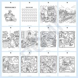 Bộ 45 Trang Tranh Tô Màu Simple Joys - Tranh Tô Màu Thư Giãn Giảm Stress Cho Người Lớn - POMI 2