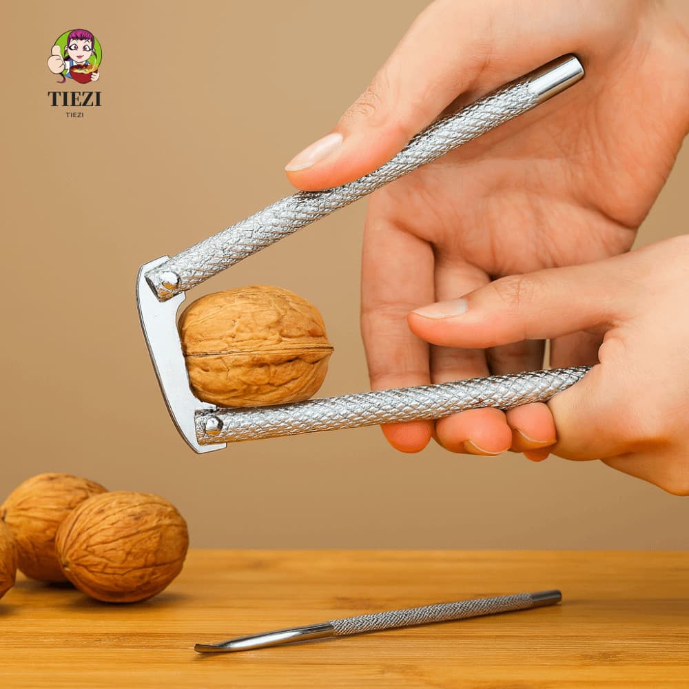 Bánh quy quả óc chó TIEZI, Dụng cụ bẻ đai ốc bằng thép không gỉ đa chức năng, Dụng cụ bóc vỏ đai ốc nhanh hiệu quả hạng nặng bền bỉ Sử dụng tại nhà