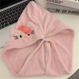 Khăn Quấn Tóc , Khăn Ủ Tóc Nhanh Khô Họa Tiết Mèo Hello Kitty Siêu Hot 4