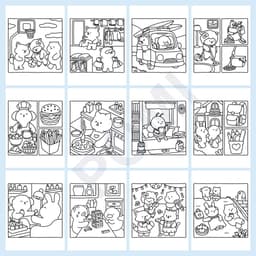 Bộ 42 Tranh Tô Màu Cozy Nét To Dễ Tô - Tranh Tô Màu Thư Giãn Giảm Stress Cho Người Lớn - POMI 4