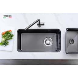 CHẬU RỬA BÁT 1 HỐ NOBINOX NOVA A284B | KÍCH THƯỚC 82CM X 46CM | HÀNG CHÍNH HÃNG 2