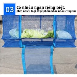 Lồng Lưới Phơi Đa Năng, Phơi khô thược phẩm, phơi cá khô chống côn trùng treo 4 tầng để phơi cá khô có thể xếp gấp gọn, 2