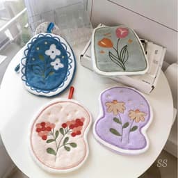 Khăn Lau Tay Treo Tường Nhà Bếp Hình Cây Hoa, Thấm Hút Tốt, Nhanh Khô 1