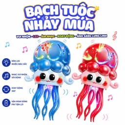 Bạch Tuộc Nhảy Múa Vui Nhộn LED Sáng Lung Linh, Xoay Nhảy Theo Nhạc, Thú Vị Cho Bé Yêu MINI BOO 3