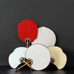 Quạt ba tiêu giấy phụ kiện cầm tay chụp ảnh decor cổ trang thanh lịch 3