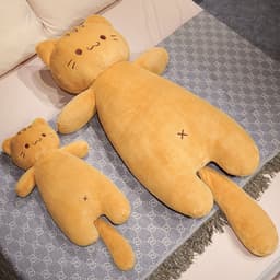 Gấu Bông Gối Ôm Dài Mèo Nâu Dễ Thương Kitty Dành Cho Trẻ Em & Người Lớn - êm ái, phong cách sang trọng 5