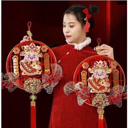 Dải Treo Thần Tài Lắc Đầu Gọi May Mắn Tài Lộc - Dải Treo Trang Trí, Decor Nhà Cửa Ngày Tết 2027 2