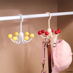 ✨✨móc treo quần áo đa năng 6 chấu xoay dùng trong gia đình, giá treo túi đựng mũ 1