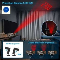 Đồng Hồ LED Để Bàn Thông Minh Có Chức Năng Chiếu Trần và Báo Thức 4