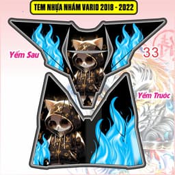 Tem Dán Nhựa Nhám Vario 125-150 2018 - 2022  decal 3lớp chống thấm nước 3