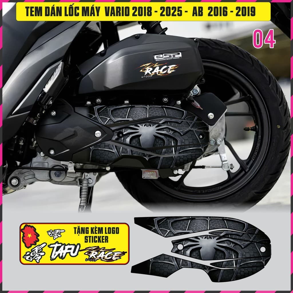 Tem Dán Lốc Máy Xe Vario 125/150 Đời 2018 2025 AB 2016 - 2019 RẤT NHIỀU MẪU