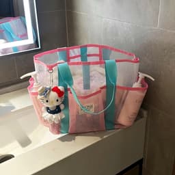 Túi Lưới Đi Biển, Đựng Mỹ Phẩm, Đồ Dùng Cá Nhân Siêu Tiện Lợi 4
