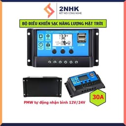Bộ điều khiển sạc pin năng lượng mặt trời 30A/12v 24v đủ công suất dùng cho gia đình 3