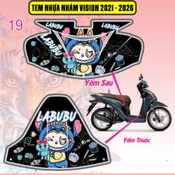 Tem Dán Nhựa Nhám Vision 2021 - 2026 nhiều mẫu decal 3lớp chống thấm nước 8