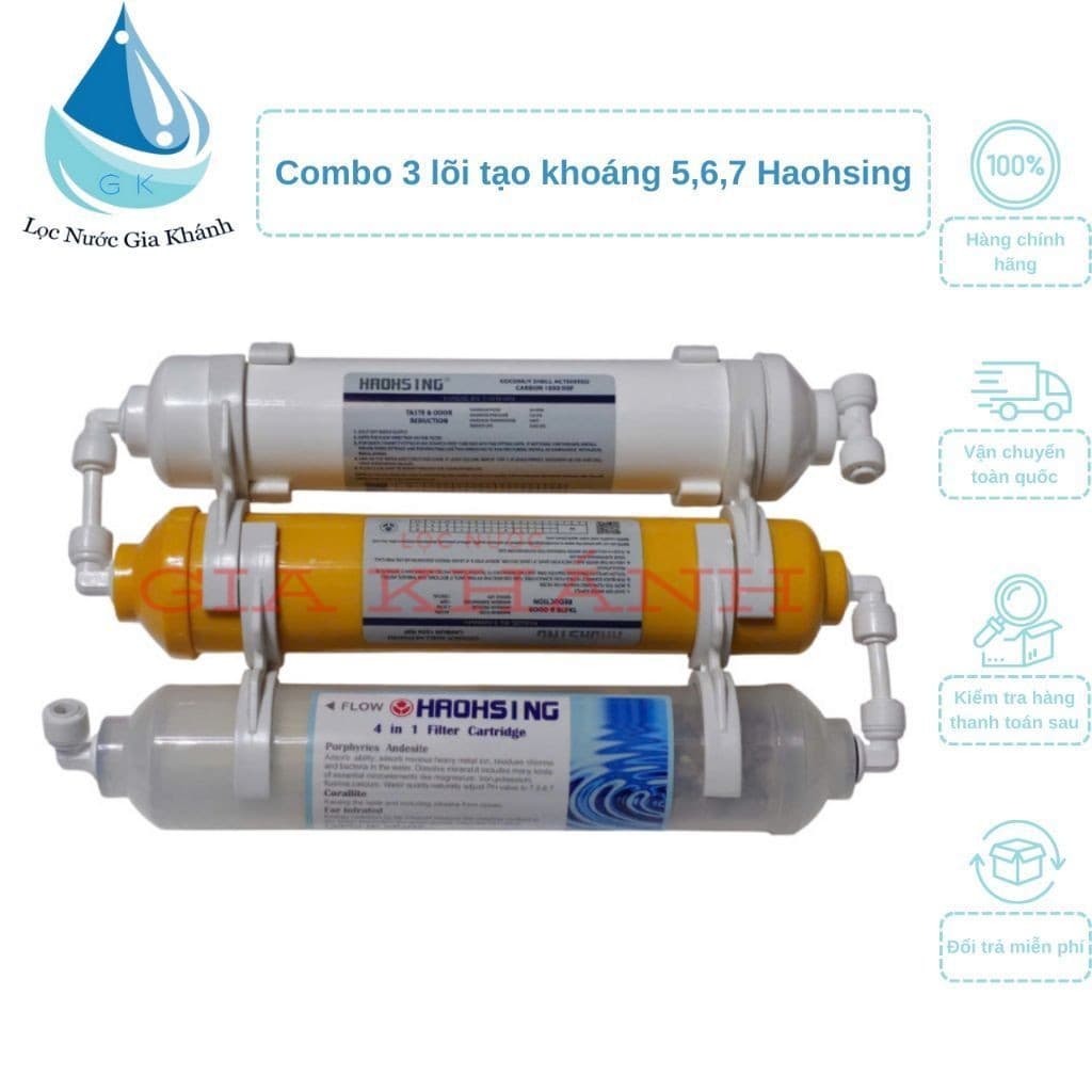 Bộ 3 lõi khoáng 5,6,7 chính hãng Haohsing kèm càng cút.
