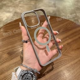 Ốp điện thoại sạc không dây từ tính hình vuông sang trọng Ốp lưng iPhone17 16 15 14 13 12 11 Pro Max 7 8 Plus XR XS Max 6