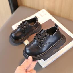 [Cao Cấp] Giày da giày tây bé trai da mềm êm chân form ôm chân cho bé từ 1-7 tuổi [7801] 2