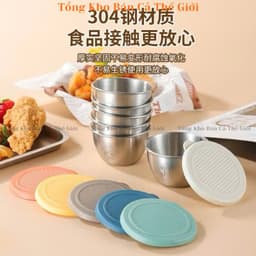 Set 6 hũ đựng nước chấm inox 304 có lắp nhựa dung tích 50ml - bancathegioi8386 2