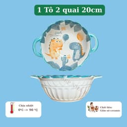 Bộ Bát Đĩa Gốm Sứ Họa Tiết Khủng Long - Quà Tặng Ý Nghĩa cho Bé Yêu Và Gia Đình 4