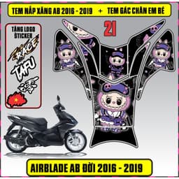 Tem Dán Nắp Xăng + Gác Chân Em Bé Xe AB Đời 2016 - 2019 Decal 3Lớp Mẫu Mới 6