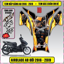 Tem Dán Nắp Xăng + Gác Chân Em Bé Xe AB Đời 2016 - 2019 Decal 3Lớp Nhiều Mẫu 4