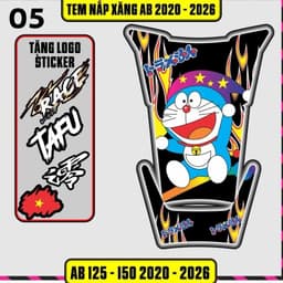 Tem Dán Nắp Xăng Ab 2020 - 2025 (Lưu ý :AB 2026 DÁN KHÔNG VỪA) Tem AB 125 150 Yếm Nhiều Mẫu Decal Cao Cấp 5