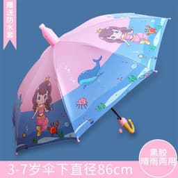 [KH]Dù Trẻ Em Hoạt Hình Dễ Thương, Ô Che Mưa Nắng Cho Bé Trai Bé Gái, Khung Thép Chống Gió, Vải Dày Bền 8