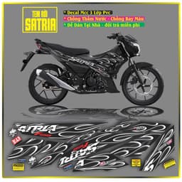 Tem Rời Dán Xe Satria Đẹp hót Mẫu Mới Ra lò Cực Chất Decal 3 lớp chất 3