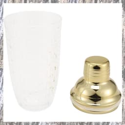 [Z F L U] Bộ bình lắc cocktail thủy tinh 13Oz - Bình lắc thủy tinh cho cocktail, Bình lắc đồ uống Bình lắc cocktail và cocktail Vàng Dễ sử dụng 6