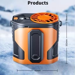 Quạt Đeo Thắt Lưng F83 – 100 Cấp Độ Gió, Pin 10000mAh, Có Đèn Pin,Quạt kẹp áo Làm Mát Mạnh Cả Ngày 5