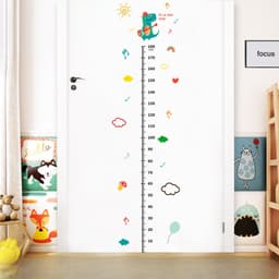 Thước Đo Chiều Cao, dán tường đo chiều cao cho bé hình con vật đáng yêu decal trong  kt 60*90 3177 4