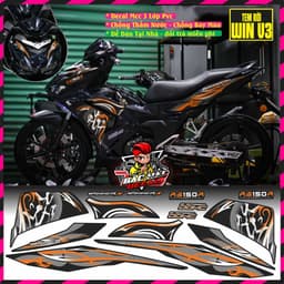 Tem Xe Winner V3 Đẹp Đa Dạng Màu Sắc. Mẫu Chữ Tàu Tem Win V3 6