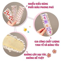 Băng Đô Ren Bản To Dán Tóc Cho Bé Gái - Phụ Kiện Tóc Hằng Ngày Tiện Dụng, Thoải Mái T866 9