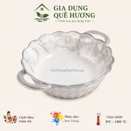 [ GiaDungQueHuong ] Bộ Bát Đĩa Gốm Sứ Họa Tiết Vân Đá MARBLE Cơ Bản - THANH LỊCH TRONG TỪNG CHI TIẾT 9