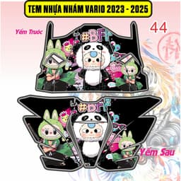 tem vario tem dán yếm đen nhựa nhám vario 125 2023 - 2025 mẫu mới 4