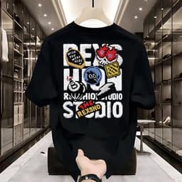 A0920  Hàng mới về! Áo thun tay ngắn in họa tiết, làm từ cotton nguyên chất, mềm mại và thoải mái. 2