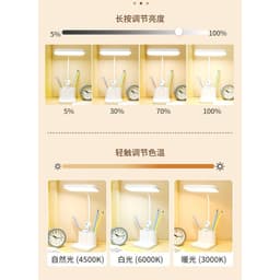 Đèn Học Để Bàn Tích Điện Chống Cận Kèm Cổng Sạc USB-Ánh Sáng Tự Nhiên- Bảo Vệ Mắt 7