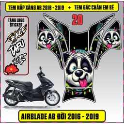 Tem Dán Nắp Xăng + Gác Chân Em Bé Xe AB Đời 2016 - 2019 Decal 3Lớp Mẫu Mới Nhiều Mẫu 5
