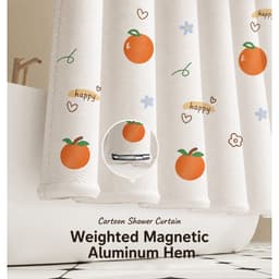 Rèm tắm mèo hoạt hình phong cách Nhật Bản, vách ngăn phòng tắm chống thấm nước dày để tách khô ướt 6