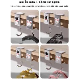 Móc Gắn Bàn Kim Loại Đa Năng T247 - Chịu Lực Treo Balo/Túi Xách, Gọn Gàng, Tháo Lắp Dễ Dàng 4