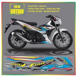 TEM XE SATRIA F150 TEM RỜI ĐỦ MÀU MẪU MỚI HÓT DECAL PVC 3 LỚP 3