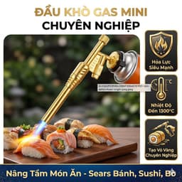 Khò ga mini chống bỏng có thể đảo ngược, dùng để nướng bánh tại nhà, đánh lửa, đốt lông lợn 2