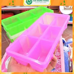 khay làm đá 6 viên to tiện lợi, khuôn làm đá nhựa nhựa dẻo cao cấp 6961 1