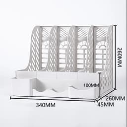 Khay kệ đựng tài liệu 4 ngăn xinh xắn, Giá kệ đựng sách vở để bàn decor bàn học BG03 8