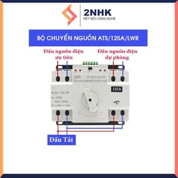 Bộ chuyển nguồn ATS LWR 2P 125A AC 220v chuyển đổi hai nguồn điện tự động không gây mất điện 8