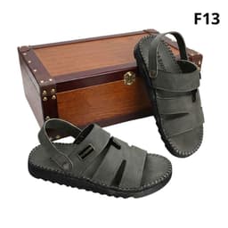 [ Dép khâu đế ] Dép quai hậu da nam , sandal nam thời trang F13  trẻ trung  đế lõm ôm chân 2