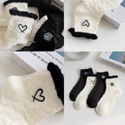 Combo 10 Đôi Tất Nữ Họa Tiết Trái Tim Ren 2 Màu, Vớ Contton Thoáng Khí Cao Cấp ChiKy.Store 9