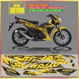 TEM RỜI SATRIA MẪU ZIN DECAL MC 3 LỚP ĐỦ MÀU 5