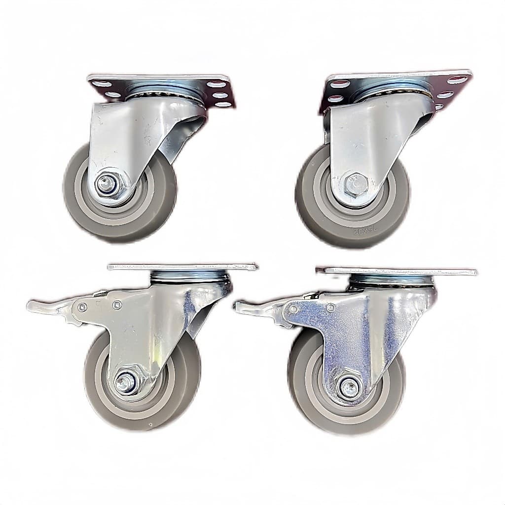 (DQN) Bộ 4 Bánh Xe  Chống Ôn Siêu Êm Cho Xe Đẩy Hàng, Xe Kéo, Xe Y Tế
