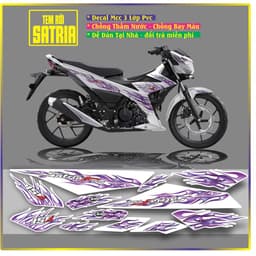 tem xe satria raider tem rời decal xe raider mẫu lửa decal 3 lớp pvc cực dẹp 7